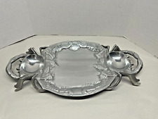 Large Aluminum Crabs Shaped Appetizer Seafood Serving Tray; 21