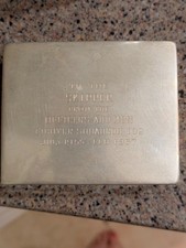 engraved military sterling silver box with Mahogany lined interior picture