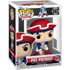 Funko POP Pat Patriot New England Patriots Retro Mascot Figure 347 + Protector picture
