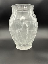 Bohemia Desna Clear Nude 2 Sided Oval Crystal Vase 9.5