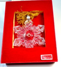 2010 Annual Snowflake Marquis by Waterford Crystal Ornament in Box picture