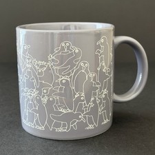 Vintage 1979 Taylor & Ng Naughty Penguin Mug Gray Purple Animates Orgy Japan picture