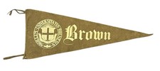 Antique Circa 1910 Brown University 34 Inch Felt Pennant Early Old Ivy League picture