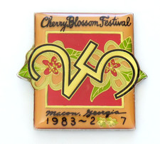 Cherry Blossom Festival Lapel Pin Vintage Macon Georgia 25th Anniversary 2007 picture