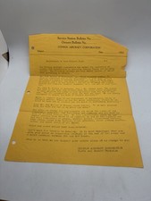 Stinson Aircraft Corporation Letter 1932 Early Aviation Cool picture