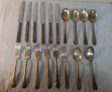 18 pc. Antique Service for 6 Silver Plate FLATWARE Set - Various Brands picture