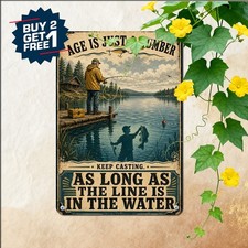 You Don��t Stop Fishing When You Get Old Retirement Sign Metal Tin Plaque Decor picture