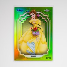 BELLE #49 2024 Topps Chrome Disney Green Refractor 57/99 picture