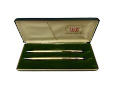 Vintage Cross 1/20 10K Gold Filled Pen & Pencil Set with Case TRW Logo / As Is picture