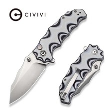 CIVIVI Natterjack Flipper (C24028-3) – Milled White and Black G10 Handle (BNIB) picture
