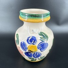 Vintage Handmade Pottery Ceramic Vase West Germany Floral Boho BAY 82 17 picture