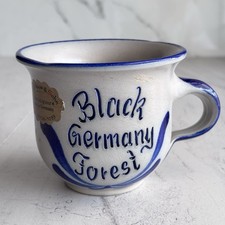 Black Forest Germany Souvenir Mug Blue White Salt Glaze Nik Schmitt & Sohn picture