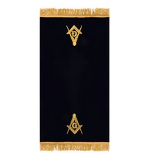 Master Mason Blue Lodge Pedestal Cover Dark Blue Velvet Gold Bullion picture