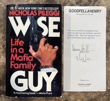 RARE WISE GUY Life in a Mafia Family Goodfellas Signed by Henry Hill w/ COA 2001 picture