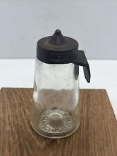 Antique 1920 Kwik Stik Glass Glue Bottle Push Button Tin Lid Top 3” picture