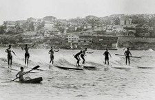 Travel Sport Australia pic 1960 Surfing off famous Bondi Beach Syd- Old Photo 1 picture