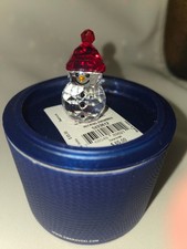 SWAROVSKI Rocking SNOWMAN Red Cap Crystal # 5223612   1 5/8