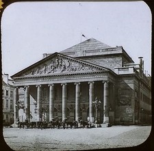 Royal Theatre, Brussels, Belgium, Antique Magic Lantern Glass Photo Slide picture