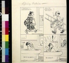 Photo:Spring Pastimes House Painter Bath Comic Cartoon 1910s picture