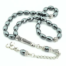 Facet Cute Hematite 33 beads Islamic Prayer Beads Misbaha Tesbih Turkey 103011 picture