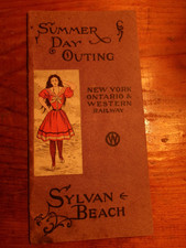 SYLVAN BEACH NY 1898 RAILROAD ADVERTISING BOOKLET ONEIDA LAKE NY VINTAGE RR picture