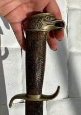 SPANISH AMERICAN WAR RARE ANIMAL TYPE Army Machete Sword MAMBISES 1870s 1895 picture