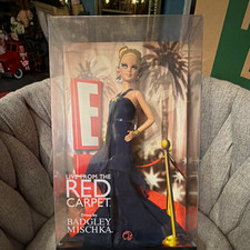 Mattel Barbie Collector E Red Carpet Badgley Mischka Doll w/ Stand COA picture