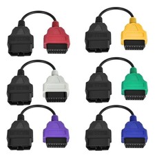 6pc OBD2 Adapter Cable Set for MultiECUScan Fiat Alfa Romeo Jeep Chrysler Dodge picture