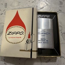 Vintage NOS OMSTEEL OMAHA NEBRASKA Zippo Lighter NEW Box Silver FLAWLESS picture