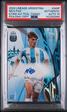 Nico Paz RC /99 Autograph Argentina PSA 10 Topps lineage picture