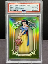 2024 Topps Chrome Disney Snow White #6 Green Refractor /99 PSA 10 GEM MINT💎 picture
