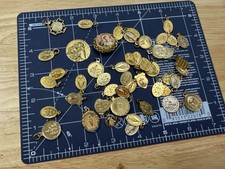 50 Vintage Catholic Religious France & Italy Mixed Devotional Gold Tone Lot picture