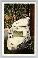 Concord, MA-Massachusetts, Sleepy Hallow Cemetery Antique, Vintage Postcard picture