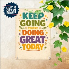 Today Is A Good Day Metal Sign Positive Inspiration Home Wall Decor 8x12 picture