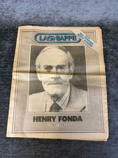 1982 Henry Fonda Death Memorial Newspaper Friday 13th 3D Ad #J picture