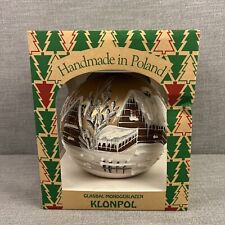 Klonpol Handmake in Poland Large Mouthblown Glass Ornament Gingerbread House picture
