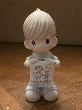 Precious Moments My Godmother & Me Boy Figurine 2003 Enesco #115904 4.5” picture