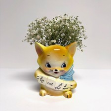 Vintage Rubens Originals Anthropomorphic Cat Planter Vase #548 Japan Mid-Century picture