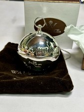 2008 Wallace Annual Silver-Plated Sleigh Bell Ornament 38th Edition w Patina picture