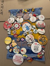 Vintage 80’s 90’s Pin Lot Of 55 Gumby Popeye Lucy MTV & More picture