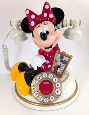 Vintage Telemania Disney Minnie Mouse Telephone Push Button Tested picture