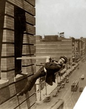 Harold Lloyd Safety Last Vintage 1923 Clock Tower Photo Reprint Wall Art picture