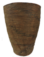 Old Tutsi Tight Weave Basket Large Rwanda Custom Stand picture