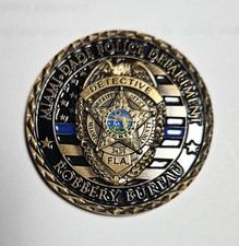 Miami Dade Police Department Robbery Bureau Police Challenge Coin picture