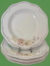 Pfaltzgraff Plymouth Salad Plates Set of 4 Thanksgiving Fall 9” Scalloped EUC picture