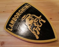 Lamborghini 3D routed wood plaque bar automotive car sign Custom carved picture