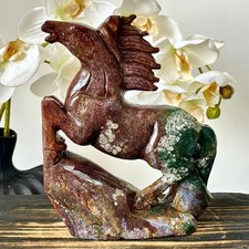 3.59LB Beautiful ocean, jade, natural crystal material, handmade spiritual decor picture