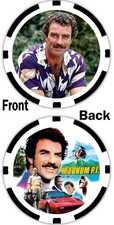 (8) EIGHT - MAGNUM P.I. - COMMEMORATIVE POKER CHIPS TOM SELLECK - EIGHT CHIPS picture