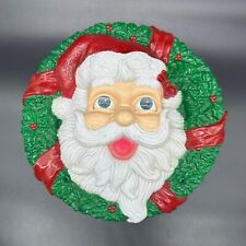 Vintage Santa Claus Wreath 1990s Motion Activated Moving Great American Fun Corp picture