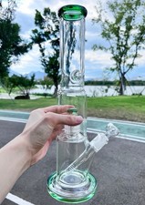 15'' Heavy Glass Bong 2.2lb Smoking Pipe Hookah Percolate Water Pipe 14mm Bowl picture